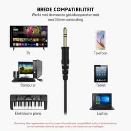 StayPowered TV Hoofdtelefoon - Geniet van Duidelijk Geluid zonder Anderen te Storen - Extra Lang 6 m Kabel - Comfortabele Over-Ear Pasvorm - Geïsoleerd Geluid - Eenvoudige Volumecontrole - Bedraad - Zwart - Levering Sneller dan Aangegeven! — thumbnail 3