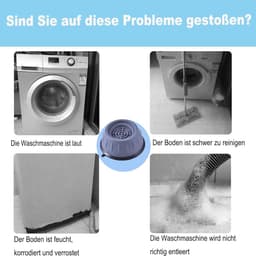 Anti-trilling Wasmachinevoeten - Set van 4 stuks voor stabiliteit en bescherming van de vloer — thumbnail 2