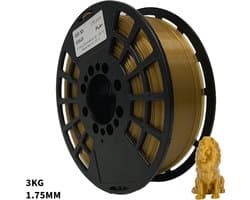 Goud PLA+ 3kg 3D Printer Filament 1.75 mm - Hoge Kwaliteit en Duurzaam - Compatibel met Creality, Bambu Lab, Esun en Andere 3D Printers - Voor 3D Printen van Prototypes, Modellen, Accessoires - voor Professioneel en Thuisgebruik