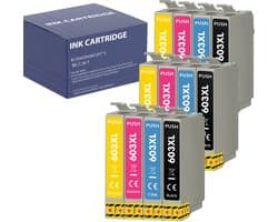 Pack 12 Inktcartridge geschikt voor Epson 603XL Compatibel WorkForce WF-2810 WF2820 WF2830 WF-2840 WF-2845 WF-2850 WF-2870 Expression Home XP-2100 XP-2150 XP-3100 XP-3150 XP-3155 XP-4100 XP-4105 XP-4150 XP-4155 Pakket 3 Zwart 3 Cyaan 3 Magenta 3 Geel