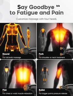 Diep Weefsel Massagepistool met 16 mm Massagekop voor Pijnverlichting - Draagbaar en Ergonomisch — thumbnail 5