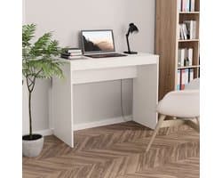 vidaXL Bureau 90x40x72 cm - Wit Bewerkt Hout Modern Bureau - Bureau Wit - Houten Bureau - Compact Bureau - Laptop Tafel