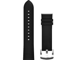 Maoo Smartwatch Bandje - Leer - Geschikt voor Maoo Titan & ProWatch - Universeel - 22mm - Zwart met Zilveren gesp