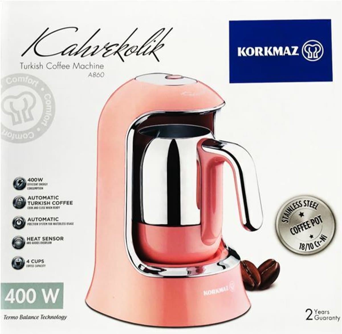 Korkmaz Kahvekolik - Koffiezetapparaat - Pink — afbeelding 1