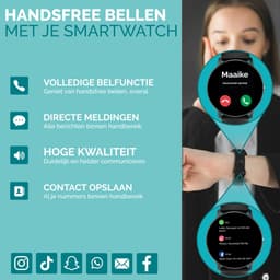 Royal Supplies SQ-33 Smartwatch - Smartwatch Heren - Smartwatch Dames- Smartwatch Kinderen - HD Touchscreen - Horloge - Stappenteller - Bloeddrukmeter - Saturatiemeter - IOS & Android -Screenprotector- Zwart Staal — thumbnail 5