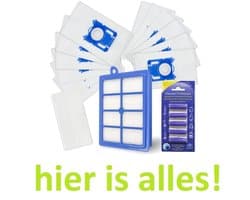 BIG set compatibel met ELECTROLUX - PHILIPS - AEG - stofzuigers 12 zakken - HEPA filter - inlaatfilter geurstaafjes. Een vervanging die net zo goed is als het origineel. — thumbnail 1