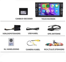 Autoradio 1/32GB met Carplay en Android auto | Geschikt voor Ford Focus Fiesta Fusion C, S max Mondeo Hobby TL Transit Connect Galaxy Kuga 2002-2013 | Radio scherm met Navigatie | 2002 2003 2004 2005 2006 2007 2008 2009 2010 2011 2012 2013 | MK5 MK2 — thumbnail 3