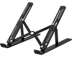 Laptop Standaard - Verstelbaar Laptop Houder - Aluminium - Universeel 10-18 inch - Ergonomisch Laptopsteun - 6 Niveaus - Rheme