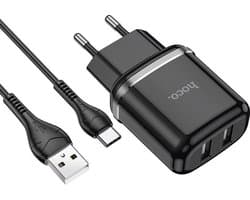 Geschikt voor Apple iPhone, iPad & Airpods - 12W Oplader - 1 Meter USB A naar Lightning Kabel - Lader Geschikt voor 14/13/12/11/Xr/Xs/Xs Max/8/8 Plus/ Pro