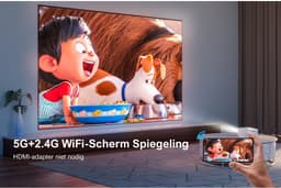 ULTIMEA Full HD 1080P Decoding met 5G+2.4G WiFi, Draagbare Mini Beamer Wit — thumbnail 3
