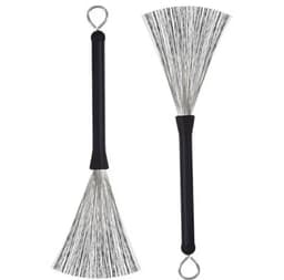 Drum Brushes 1 paar - Rubber Handvat - Jazz Drum - Lengte Ca 32.5 cm - — thumbnail 1