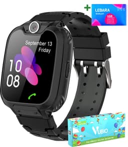 VUBIO B1 Kinder Smartwatch Zwart - Inclusief Simkaart - Bellen & Camera - Super Leuk Horloge Voor Kinderen Met Alles Wat U Nodig Heeft Voor De Veiligheid Van Uw Kind! — thumbnail 1