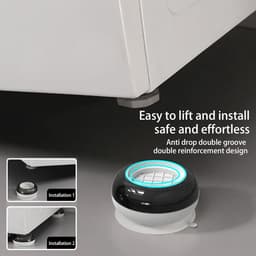 IBBO® - 4 stuks trillingsdempers voor wasmachine - wasmachine dempers - wasmachine mat - wasmachines anti-trillingsmat - Wasmachine Verhoger - antislipmat voor wasmachines en drogers - Nieuwe model — thumbnail 2
