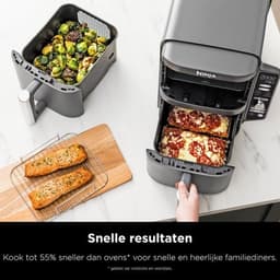 Ninja Double Stack Airfryer XXL - 9.5 Liter - Dubbele Gestapelde Lades - 6 Programma's - Inclusief Digitale Thermometer en Kookrekjes - SL451EU — thumbnail 4