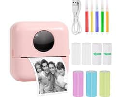 Sticker printer - Sticker maker - Sticker printer mini - Bluetooth - Roze