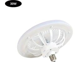 Livano Plafondventilator - Met Verlichting - Plafond Ventilator - Met Lamp - Plafonniere Met Ventilator - (Met Licht) - Wit - 25cm — afbeelding 1