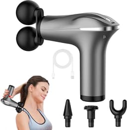 Elpatron.nl proffesionele Dubbele Massage Kop massagepistool massagegun-Massage Gun - Professioneel - Inclusief 4 Opzetstukken - Zwart - Massage Apparaat - Massage-gun - Massagegun — thumbnail 2