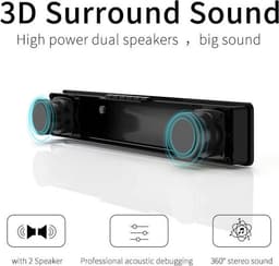 Bluetooth 5.0-luidspreker-Subwoofer-Soundbar-RGB dynamische lichteffecten PC-luidsprekers-professionele dual-mode geluidseffecten-Geschikt voor computers, mobiele telefoons en tv's — thumbnail 4