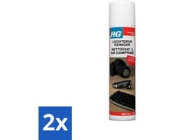 HG Luchtdrukreiniger Voor Alle Kiertjes & Gaatjes 400 ml - Voordeelverpakking - 2 stuks