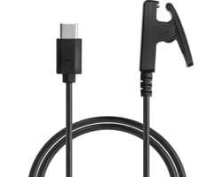 kwmobile USB-oplaadkabel type c geschikt voor Garmin vivomove Trend / Lily / HR / Forerunner 35 / 30 / 735XT - Kabel voor smartwatch - in zwart