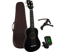 Finesse Ukelele - Starterset - 21" - Ukulele - Kind - Muziekinstrument – Zwart