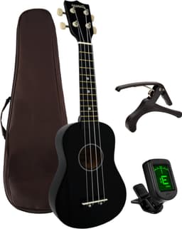 Finesse Ukelele - Starterset - 21" - Ukulele - Kind - Muziekinstrument – Zwart — thumbnail 1