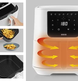 N8WERK heteluchtfriteuse Moonlight White Edition 5,5l - wit - 1800W — thumbnail 2