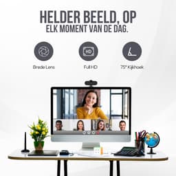 Smartify Webcam - HD Pro Webcam - Full HD 1080P - Ingebouwde Microfoon - Inclusief Webcam Cover - Webcam Voor Pc — thumbnail 3