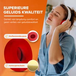 Oorkussens geschikt voor Beats By Dr. Dre Solo 2.0/3.0 wireless - Koptelefoon oorkussens voor Beats Solo rood — thumbnail 2