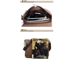 Retro Messenger Bag schoudertas 14 inch laptoprugzak heren vrouwen tas koerierstas multifunctioneel canvas