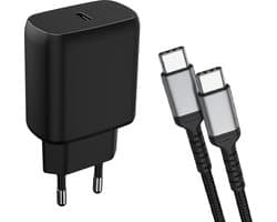 USB C Adapter 25W snellader met USB C kabel