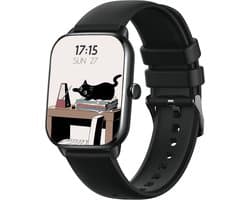 New MineralBlack Quint Smartwatch - Full HD Touchscreen 1.9" - Met Belfunctie - Smartwatch Unisex - iOS en Android - Stappenteller en Hartslagmeter - Lange Batterijduur - Nederlandstalig