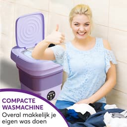 Mini Wasmachine - Compact - Energiezuinig - Opvouwbaar - 8L - Ideaal voor Studenten & camping — thumbnail 2