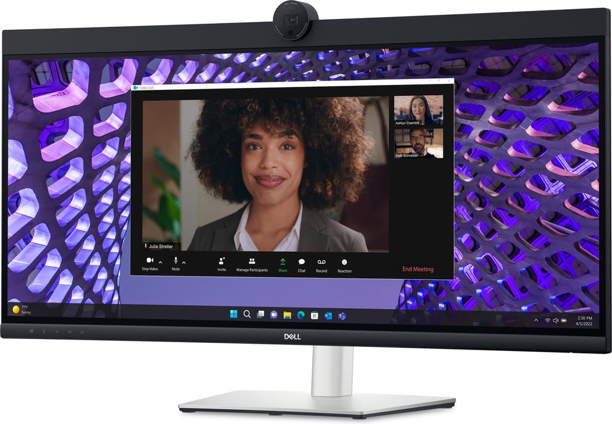 DELL P Series P3424WEB computermonitor 86,7 cm (34,1") 3440 x 1440 pixels 4K Ultra HD LCD zwart — afbeelding 1