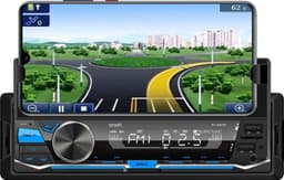 arash® Autoradio met Ingebouwde Telefoonhouder - Bluetooth - USB, AUX en Handsfree - Afstandsbediening - Enkel DIN Auto Radio - ingebouwde Microfoon — thumbnail 1