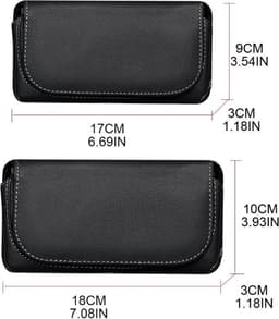 Vintage PU lederen heuptas riem draagtas telefoonzakje portemonnee voor tas Universeel Geschikt voor: iPhone / Samsung / Xiaomi / Motorola / Nokia - XXL — thumbnail 5