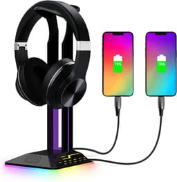 Livano Headset Standaard - Koptelefoon Hanger - Houder - Stand - Gaming - RGB Licht — thumbnail 1