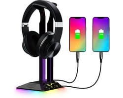 Livano Headset Standaard - Koptelefoon Hanger - Houder - Stand - Gaming - RGB Licht
