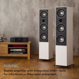 Auna AMP-4000 DAB hifi-stereoversterker, DAB+-radio, stereoversterker, USB-afstandsbediening, versterker met LED-display, hifi-versterker, zwart — thumbnail 2