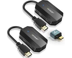 EDUP Wireless HDMI Kit - Draadloze HDMI Zender en Ontvanger - 1080P Full HD 60Hz - 30 Meter Bereik - Plug & Play - Lage Latentie - Video & Audio Transmissie - Geschikt voor Laptop, PC, Camera, Smartphone naar TV en Projector