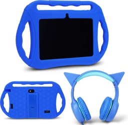 Kindertablet - Vanaf 2 jaar - Kinderlaptop - Tablet - Voor Kinderen - Kind - Inclusief Beschermhoes & Koptelefoon — thumbnail 1