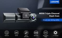 AZDome M550 Pro 3CH 4K Wifi GPS 64gb dashcam voor auto — thumbnail 3