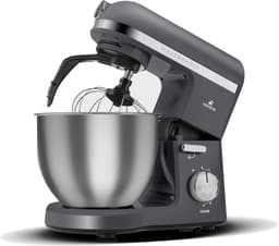 Karaca Mastermaid Chef Pro Keukenchef met twee armen 1500W Space Gray, Shiny Cream, 1500W, 5 L Mixer, Keukenmachine, Snelheidsinstelling, Deeghaak, Kloppen, Kneden en mengen — thumbnail 1