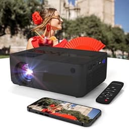 Mini beamer - Mini projector - Mini beamer smartphone - Mini beamer met wifi en bluetooth - Zwart — thumbnail 1