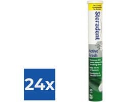 Steradent Reinigingstabletten - Active Fresh 30 Tabletten - Voordeelverpakking 24 stuks