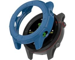 Strap-it TPU case - bescherm hoesje geschikt voor Garmin Forerunner 255 case (blauw)