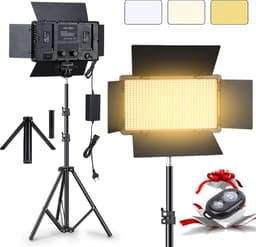 LuminexPro U800 LED Studiolamp 50W – Dimbaar 3200K-6500K – Met Statief 2 m – Bluetooth Afstandsbediening – Fotografie & Video Verlichting — thumbnail 1