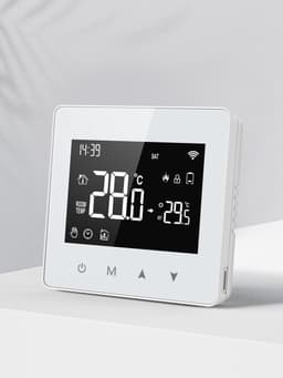 Opbouw Thermostaat | Wifi | Touchscreen bediening | Opbouwmontage | CV installatie | Tuya Smart Life | Google Home Alexa | Wit — thumbnail 3