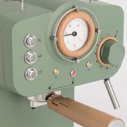 Cappuccino Koffiezetapparaat - Express koffiezetapparaat saliegroen en hout/gemalen koffie en ESE pads, halfautomatische koffiemachine met 15 bar drukpomp en vermogen 1100W — thumbnail 5