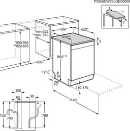 AEG FFB32617ZM 5000 serie AirDry - Vrijstaande vaatwasser - QuickLift-korf - 13 couverts — thumbnail 6